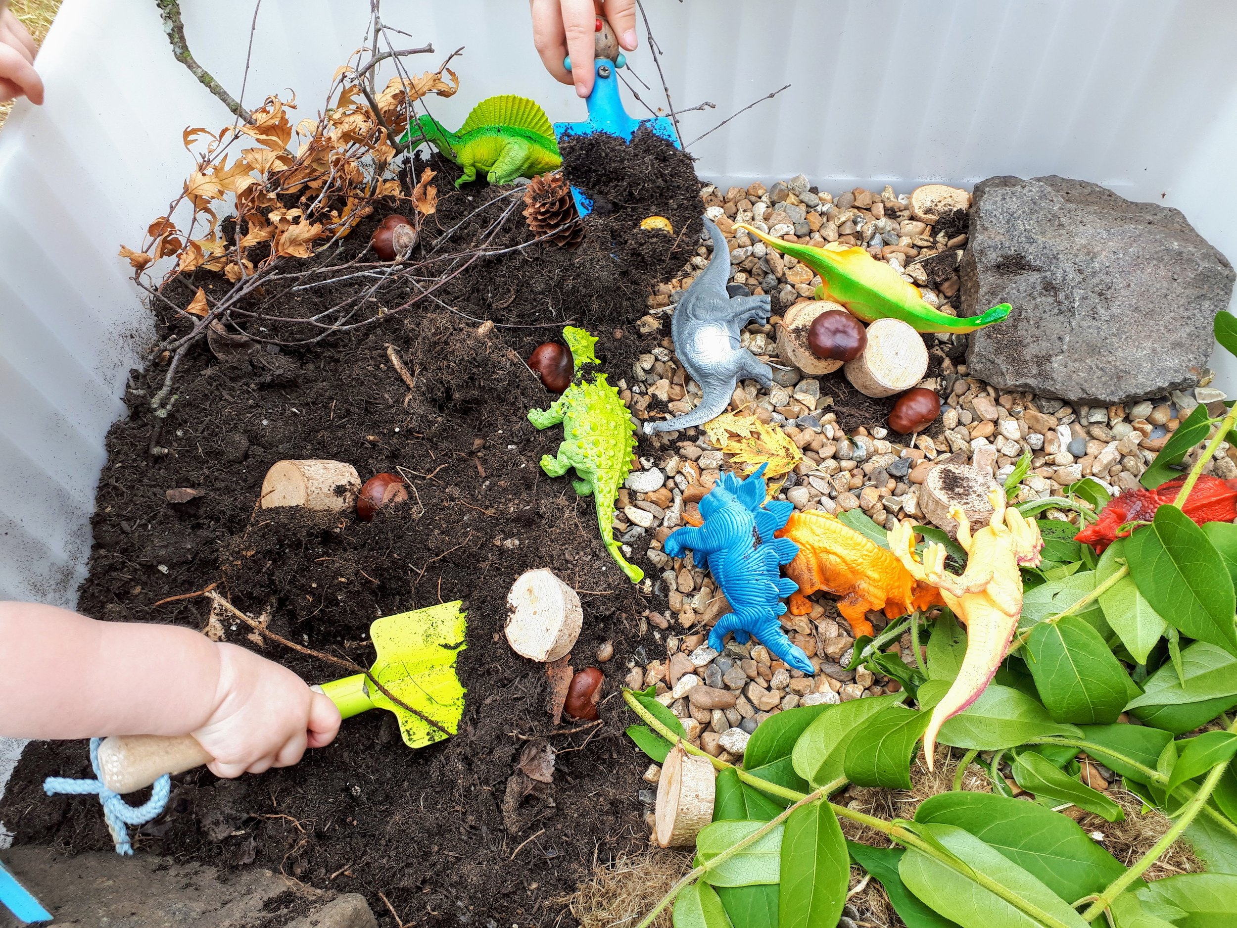 Dinosaur play at home